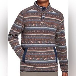 Alpine Design Men’s Blue Aztec Fleece Print 1/4 Zip Pullover size Large NWT